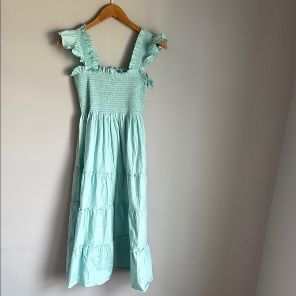 HILL HOUSE HOME Ellie Nap Dress Poplin Midi Limited Edition Bay Blue Small - Picture 2 of 13